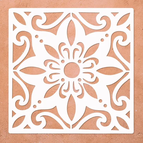 Miniatura 7 de Plantilla de suelo reutilizable para pintar pisos, azulejos, paredes, pasarela, patio, porche delantero, piso de concreto, paquete de 4, 8 x 8
