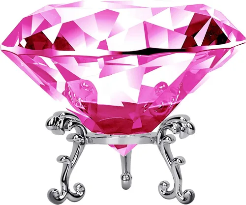 Miniatura 14 de Adwikoso Pisapapeles de diamantes de cristal grande con soporte, joyas, decoración de boda, centros de mesa, decoración del hogar, 3.15 pulgadas
