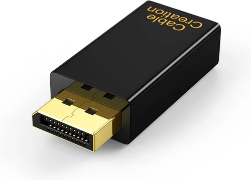 CableCreation Adaptador activo DisplayPort a HDMI, adaptador DP a HDMI chapado en oro de 1080P (hombre a hembra) de 1.3 V, puerto de pantalla