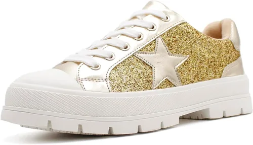 Miniatura 3 de Laforst Tenis antideslizantes con purpurina Mardi Gras para mujer, color morado