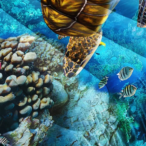 Miniatura 4 de CVHOUSE - Juego de edredón de tortuga marina, juego de cama de tortuga marina oceánica para niños y adolescentes, juego de edredón de tortuga marina