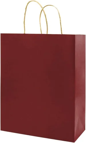 Miniatura 8 de bagmad Paquete de 100 bolsas de papel kraft blancas resistentes con asas a granel, bolsas de regalo de 5.25 x 3.25 x 8 pulgadas, para manualidades