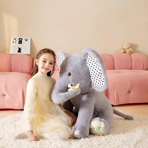 Miniatura 4 de Juguete de peluche de elefante gigante, juguete suave, grande Jumbo de 25 pulgadas, lindo tamaño grande, enorme peluche esponjoso, regalos