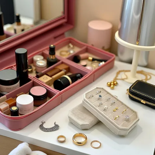 Miniatura 6 de Caja organizadora de anillos de terciopelo – Joyero para anillos y aretes, bandeja de joyería para anillos y anillos, vitrina para niñas y mujeres