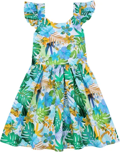 Miniatura 320 de Vestido de verano para niña, de algodón, con diseño floral
