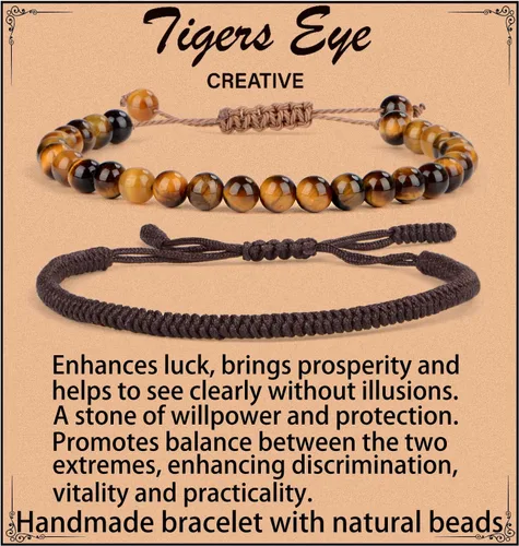 Miniatura 78 de LPBeads Pulsera de piedra natural hecha a mano de tamaño ajustable