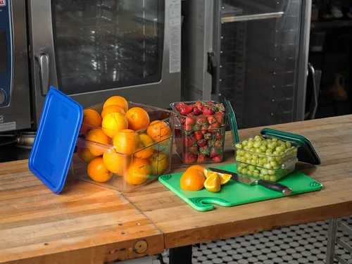 Miniatura 6 de Carlisle FoodService Products Squares - Recipiente cuadrado para almacenamiento de alimentos con diseño apilable para catering, bufés, restaurantes