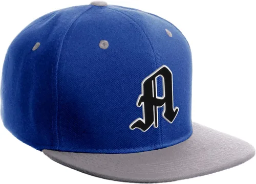 Miniatura 1626 de Daxton Gorra clásica con visera de billete plano con letras del alfabeto inglés antiguo de la A a la Z