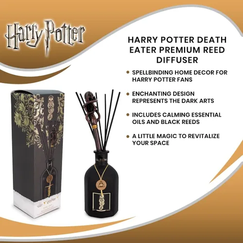 Miniatura 6 de Harry Potter Death Eater - Difusor de caña premium, aroma de aceite esencial con fragancia única, decoración del hogar, esenciales para inauguración