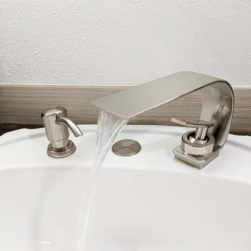 Miniatura 6 de becola Grifo de Baño Moderno, Válvula de Cerámica de Latón de Arco Bajo para Tocador de Un Solo Orificio, Grifo Mezclador de Agua Caliente y Fría