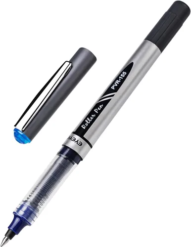 Miniatura 5 de EYEYE Bolígrafos azules de 0.028 in, paquete de 12 bolígrafos de punta media de secado rápido, bolígrafos de tinta líquida, bolígrafo de escritura