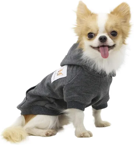 Miniatura 9 de LOPHIPETS Sudadera ligera de algodón para perros pequeños – Sudadera con capucha para chihuahuas, cachorros y razas en miniatura - Azul/XS