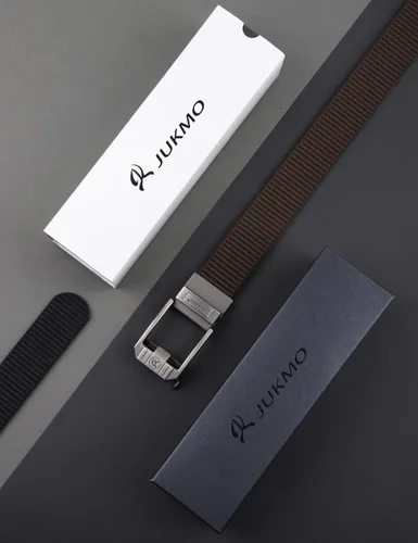Miniatura 9 de JUKMO Cinturón de trinquete reversible, cinturón de trabajo táctico de nylon con hebilla deslizante automática
