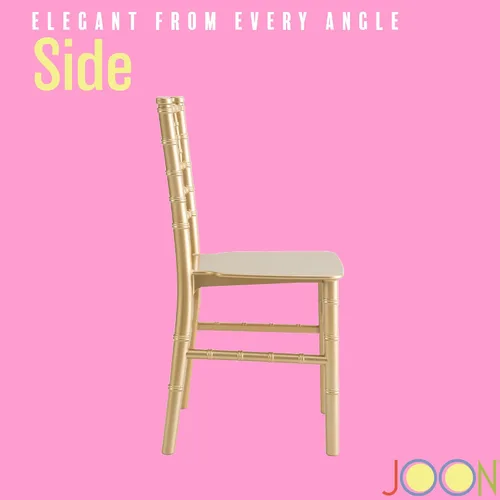 Miniatura 6 de JOON Paquete de 2 sillas Tiffany Chiavari para niños, 25 x 13 x 14.5 pulgadas, policarbonato, altura del asiento de 12.75 pulgadas, diseño elegante