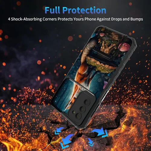 Miniatura 774 de Funda para Samsung Galaxy S22 Ultra 5G, Galaxy S22 Ultra con cubierta de cámara deslizante, funda resistente de doble capa con función atril Black