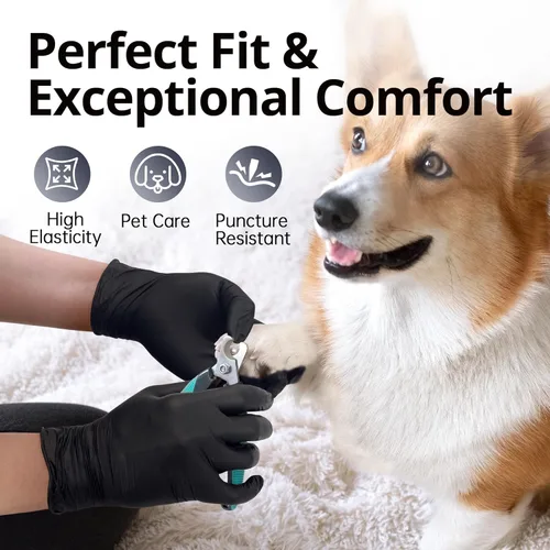 Miniatura 2 de SwiftGrip Disposable Nitrile Exam Gloves, Black Nitrile Gloves Disposable Latex Free for Medical, Cooking & Esthetician