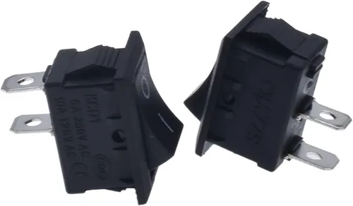 Miniatura 4 de Rocker Switch 10pcs KCD1-101 Rocker Power Switch 6A250V 10A125V Button Switch SKPT 2 feet 15 * 21mm on/Off Control Switch Black ON-Off, Gris