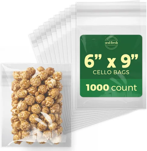 Miniatura 8 de Bolsas de celofán con cierre autoadhesivo Seal Fresh - 6" x 6" (1000 unidades) - Bolsa de celofán transparente resellable de plástico - Bolsas