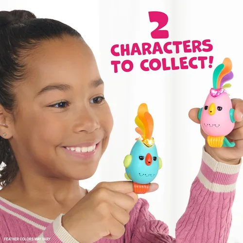 Miniatura 6 de Fingerlings Sweet Tweets Interactive Bird - Graba y reproduce mensajes secretos, incluye más de 40 sonidos y reacciones - Debbie (rosa)
