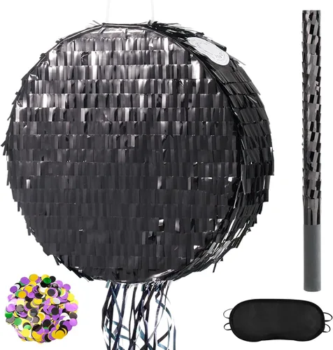 Miniatura 33 de WERNNSAI - Piñata de sirena plegable, piñata de cumpleaños con flecos que incluye cuerda para jalar, venda y bate. Decoraciones