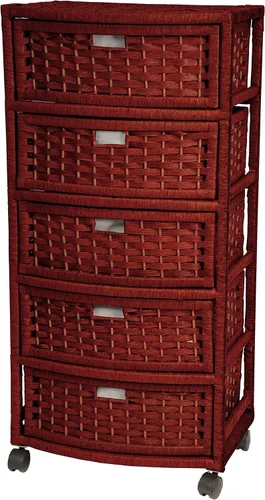 Miniatura 5 de Red Lantern Oriental Furniture - Cofre ocasional de fibra natural de 16 pulgadas, 2 cajones