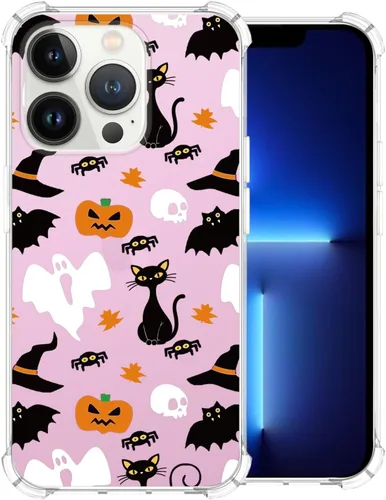 Miniatura 61 de Funda transparente de Halloween para Google 6a, con patrón de fantasma, funda protectora de TPU suave, delgada, a prueba de golpes, para niños