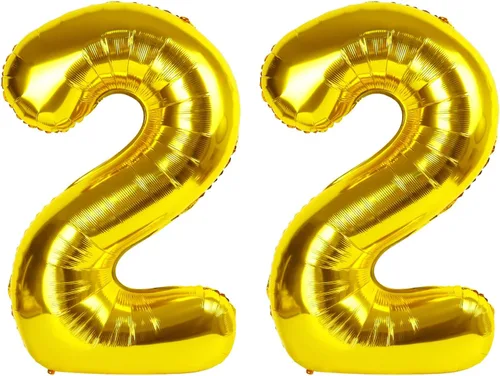 Miniatura 472 de Globo de cumpleaños número 4 dorado de 40 pulgadas, globos gigantes del número cuatro 14 24 34 40 44 2024, globos grandes de lámina de mylar para Oro