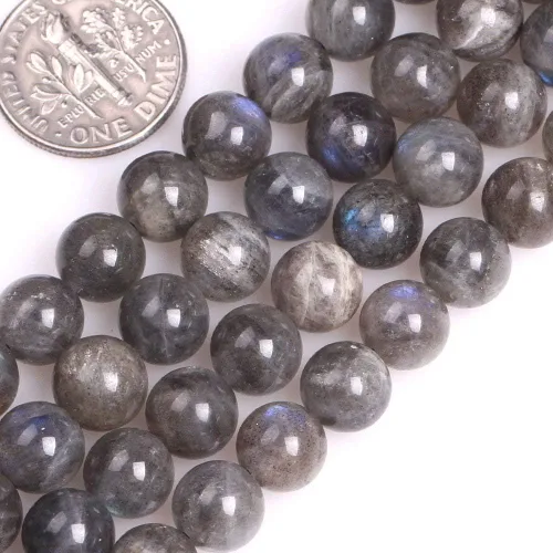 Miniatura 120 de GEM-Inside Cuentas sueltas de piedra natural de lava negra de 8 mm, redondas, piedra de energía para hacer joyas 15' Negro