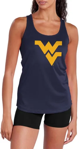 Miniatura 34 de Camiseta deportiva sin mangas oficial de NCAA Collegiate para mujer, con espalda cruzada, colección con logotipo primario