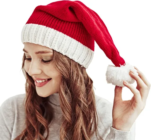 Miniatura 11 de 2 gorros de punto de Navidad para padres e hijos, gorro de Papá Noel para adultos, bebés, invierno, cálido, gorro de calavera para fiestas