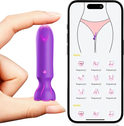 Miniatura 8 de Juguetes sexuales Mini Vibrador de bala para adultos - Juguetes sexuales femeninos controlados por aplicación con 9 modos de vibración, vibrador