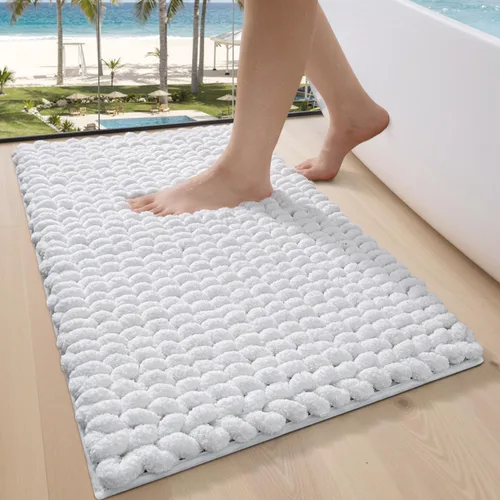 LUMI Alfombra de Baño de Lujo, Tapete de Baño Ultra Suave de Secado Rápido, Alfombra de Baño de Chenilla Gruesa Absorbente Antideslizante, Tapete de