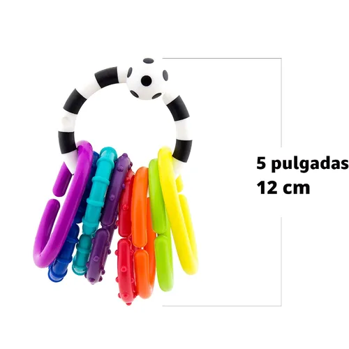 Miniatura 4 de Sassy Ring O Links - Juego de 9 piezas, eslabones para cochecito o asiento portador, 0+ meses