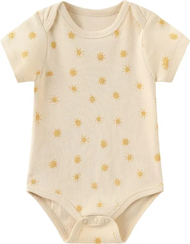Miniatura 5 de Kiddiezoom Conjunto de canastilla para bebé, 9 piezas, conjunto de mamelucos y pantalones, conjunto de regalo unisex para bebé