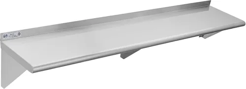 Miniatura 22 de HALLY SINKS & TABLES H Estante de acero inoxidable de 18 x 36 pulgadas, 350 libras, estantería flotante comercial de montaje en pared
