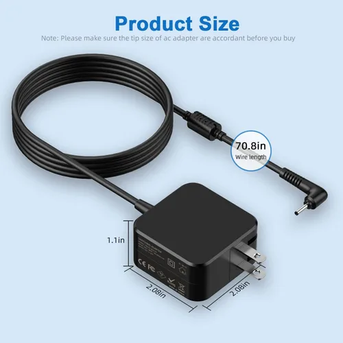 Miniatura 6 de Syfrufo - Cargador de 26 W para Samsung Chromebook 2 y 3 XE500C13 adaptador de CA