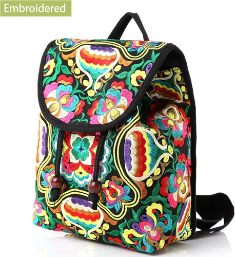 Miniatura 2 de Goodhan - Mochila de viaje para mujer, diseño clásico de bordado étnico