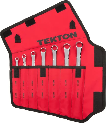 Miniatura 31 de TEKTON WBE24411 - Juego de llaves de extremo de caja con soporte de 45 grados, 11 unidades (6-32 mm)