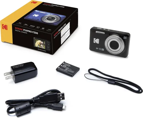 Miniatura 4 de Cámara Kodak PIXPRO FZ55 negra de 16 MP, cámara digital con zoom óptico 5X, gran angular de 28 mm, video Full HD 1080P, pantalla LCD de 2,7", +