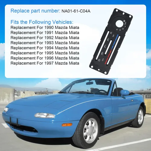 Miniatura 3 de DICMIC Panel de control del calentador Interior Trim para Mazda Miata 1990-1997 Replace# NA01-61-C04A