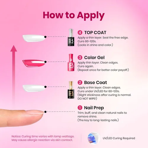 Miniatura 342 de Beetles - Esmalte de uñas de gel rosa claro, 0.5 fl oz, color rosa bebé, esmalte de gel que se absorbe con luz UV LED, arte de uñas de verano, salón