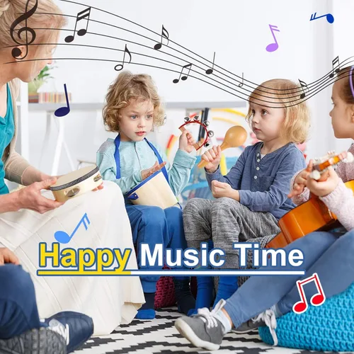 Miniatura 4 de LOOIKOOS Instrumentos musicales Montessori para niños pequeños, instrumentos de percusión de madera natural para niños preescolares, juguetes El