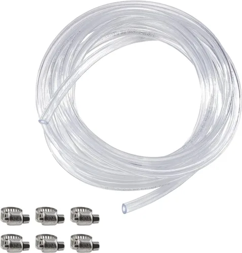 Miniatura 8 de MRbrew Tubo de CO2 de 15 pies, manguera de CO2 de PVC con abrazaderas de manguera I.D. Línea de gas de 5/16 pulgadas para dispensador de CO2