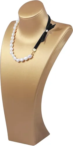 Miniatura 9 de Cowlyn Collar de lazo medio barroco cultivado perla gargantilla enlace cadena corto collar declaración joyería para mujeres niñas