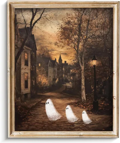 Miniatura 53 de Pintura vintage de paisaje de campo de flores silvestres, arte de pared de paisaje rural de granja, impresión artística de paisaje de jardín