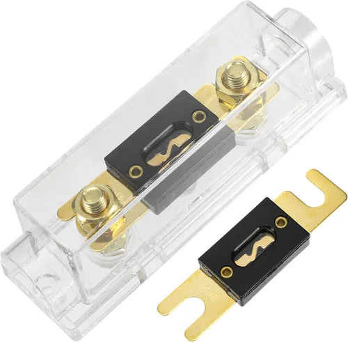 Miniatura 22 de X AUTOHAUX 1 Unidades de audio para coche 0 4 8 calibre en línea ANL portafusibles transparente transparente bloque de fusibles con 2 unids 125A