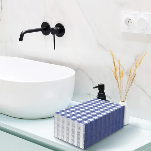 Miniatura 5 de Whaline Servilletas de invitados de color azul marino, paquete de papel desechable de 3 capas para boda, cena, toalla de mano para boda, cumpleaños