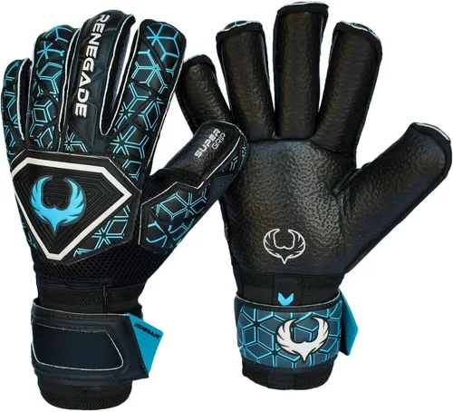 Guantes de portero Renegade GK Triton con protección antimicrobiana (tallas 5-11, 3 estilos, nivel 2) Protectores de dedos Pro-Tek y Super Agarre