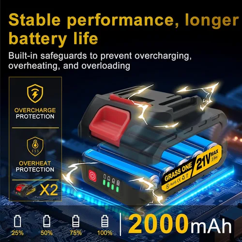Miniatura 6 de Mini motosierra, motosierra eléctrica portátil de 8 y 6 pulgadas, actualización 2025, motosierra de cadena de mango pequeño inalámbrica con 2