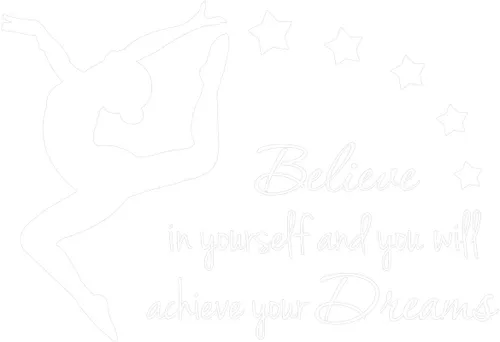 Miniatura 6 de Adhesivo decorativo para pared, 33 x 24 pulgadas, diseño de figuras de gimnasia y danza, diseño de estrellas, mural artístico, decoración del hogar
